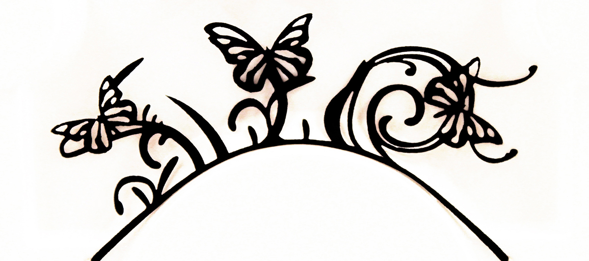 Papier-Wimpern, Butterfly - schwarz 