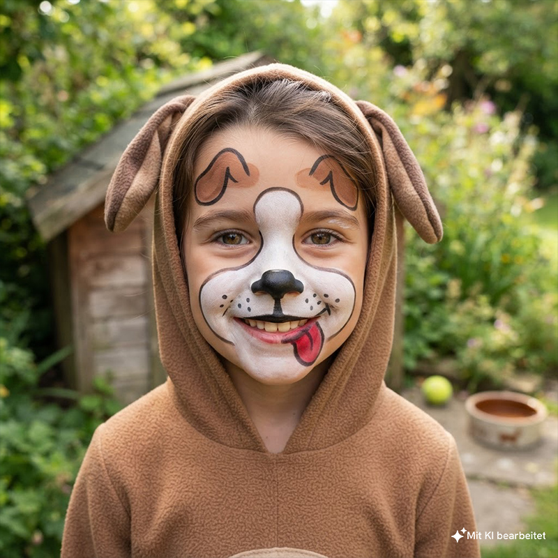 Motiv-Set Hund mit 4 Farben, Pinsel und Anleitung
