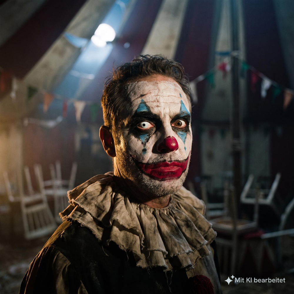 Motiv-Set Bad Clown mit 4 Farben, Pinsel und Anleitung