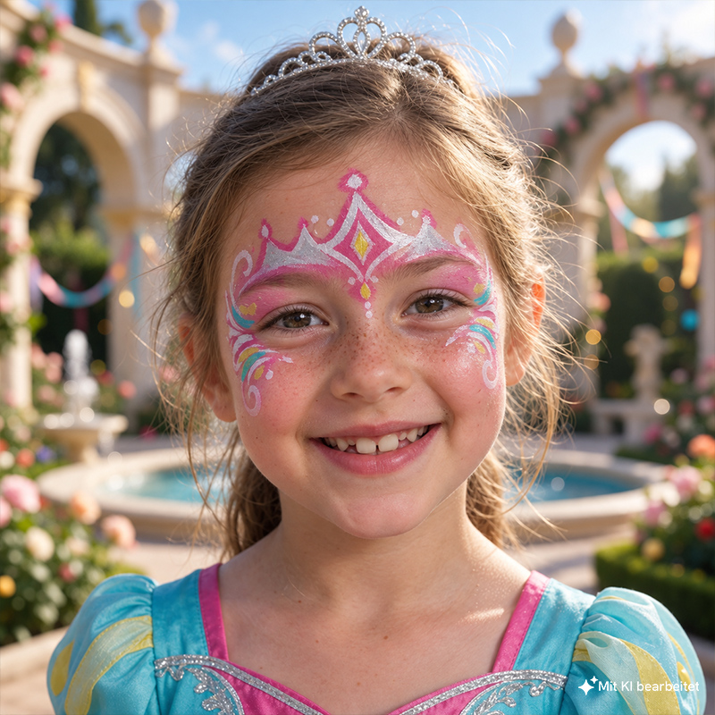 Motiv-Set Prinzessin mit 4 Farben, Pinsel und Anleitung