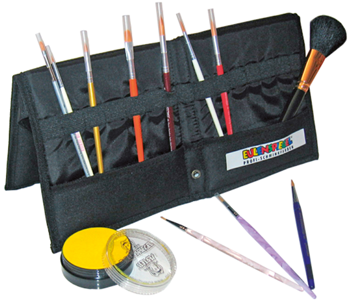 Pinseltasche, schwarz Beauty Line, als Display aufstellbar