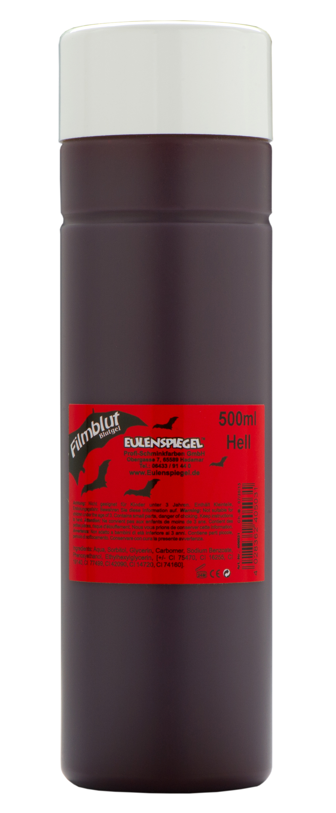Filmblut / Blutgel, hell, 500ml TV- Film - Theaterqualität