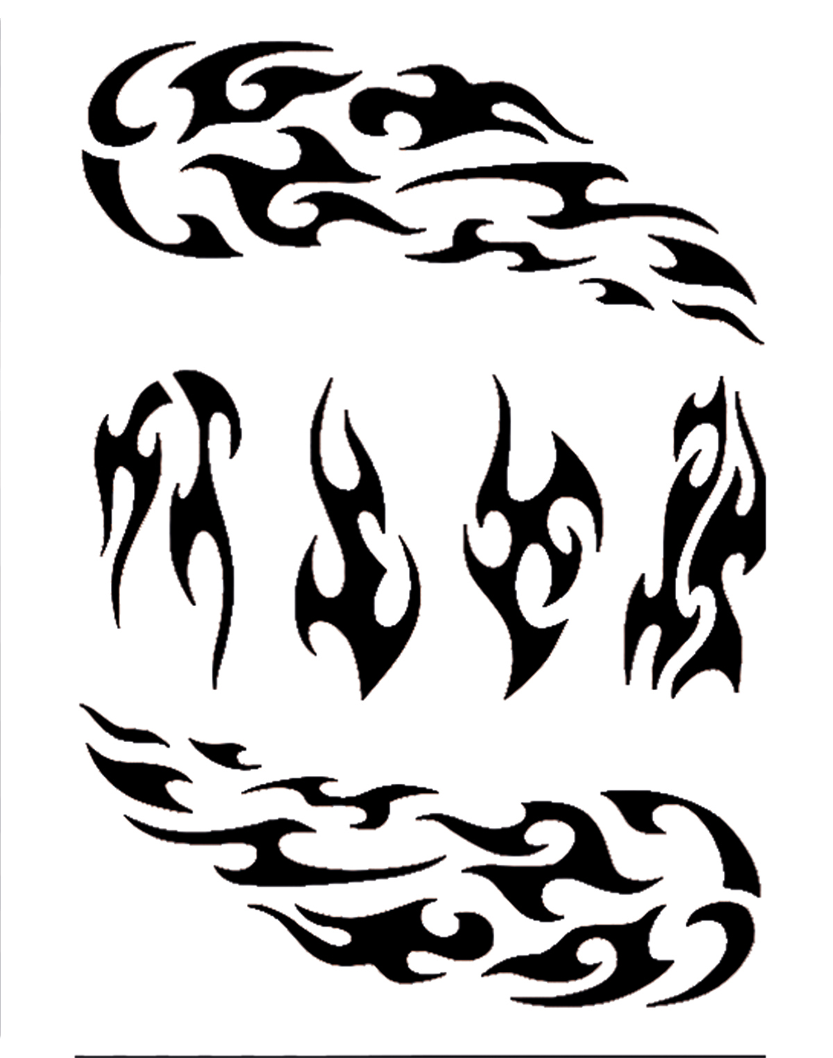 Facepainting Schablone Fire 