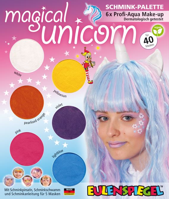 6er Schmink-Palette Magical Unicorn plastikfreie Umverpackung