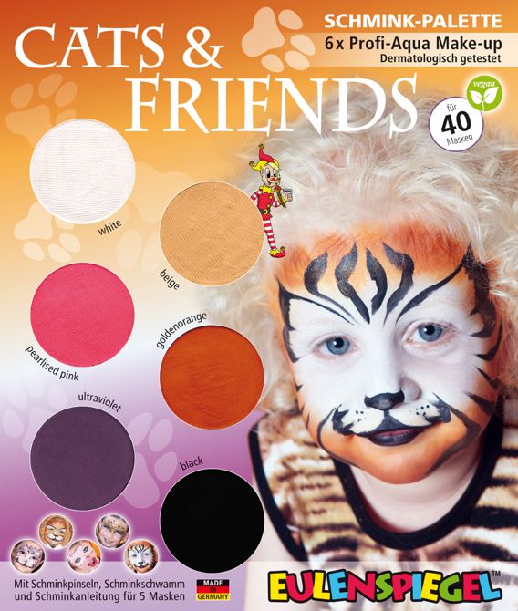 6er Schmink-Palette Cats and friends plastikfreie Umverpackung