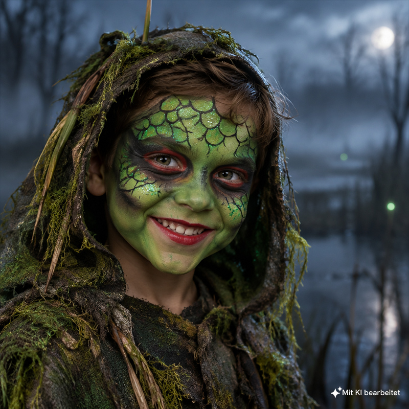 Motiv-Set Halloween mit 3 Farben, Glitzer, Pinsel und Anleitung