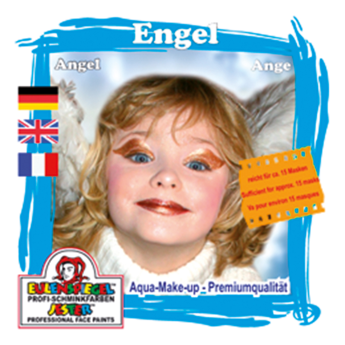 Motiv-Set Engel mit 3 Farben, Puder, Pinsel und Anleitung