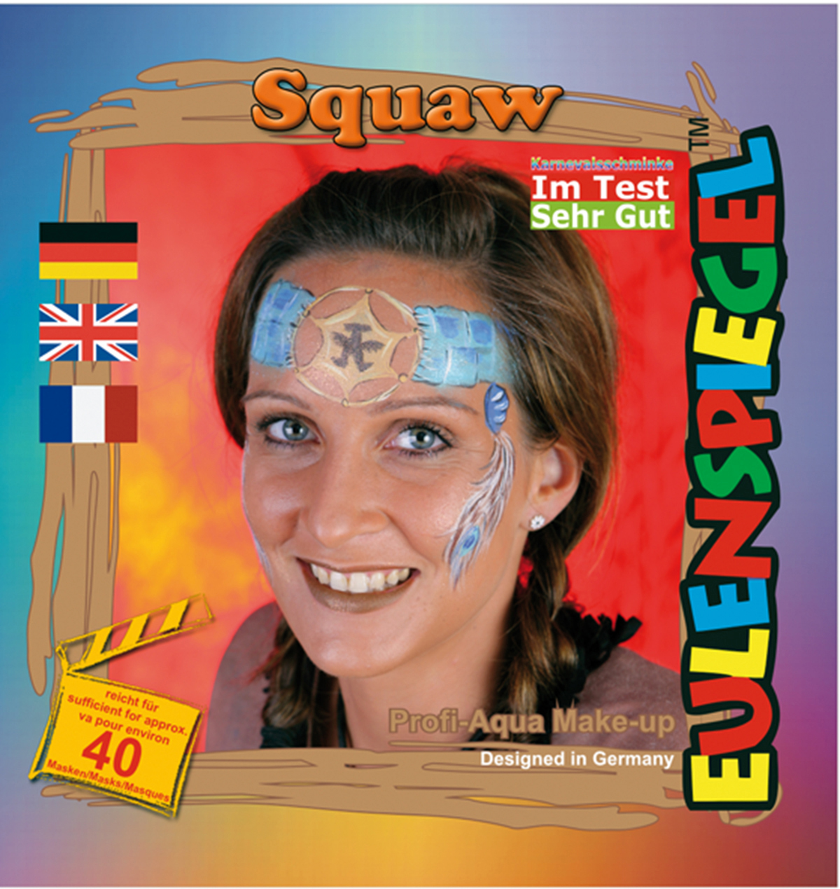 Motiv-Set Squaw mit 4 Farben, Pinsel und Anleitung