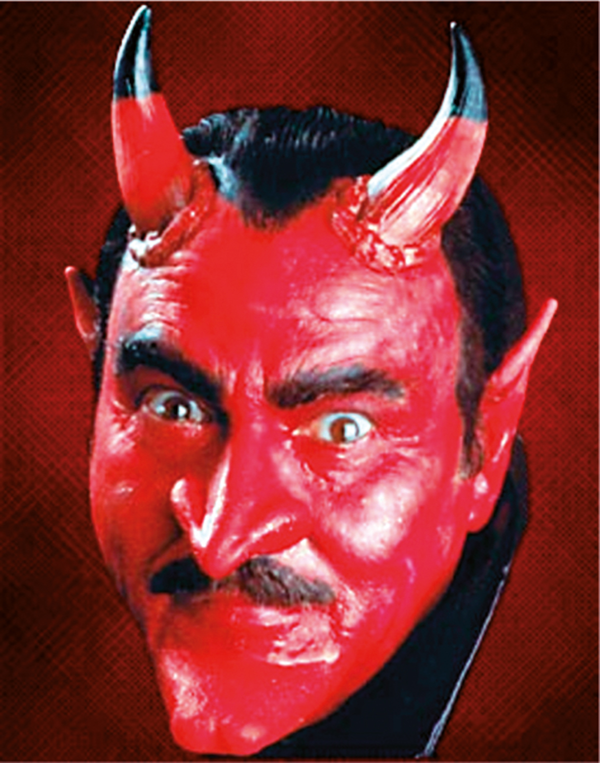 Latex-Maske Teufels-Set Teufelsnase und Teufelskinn