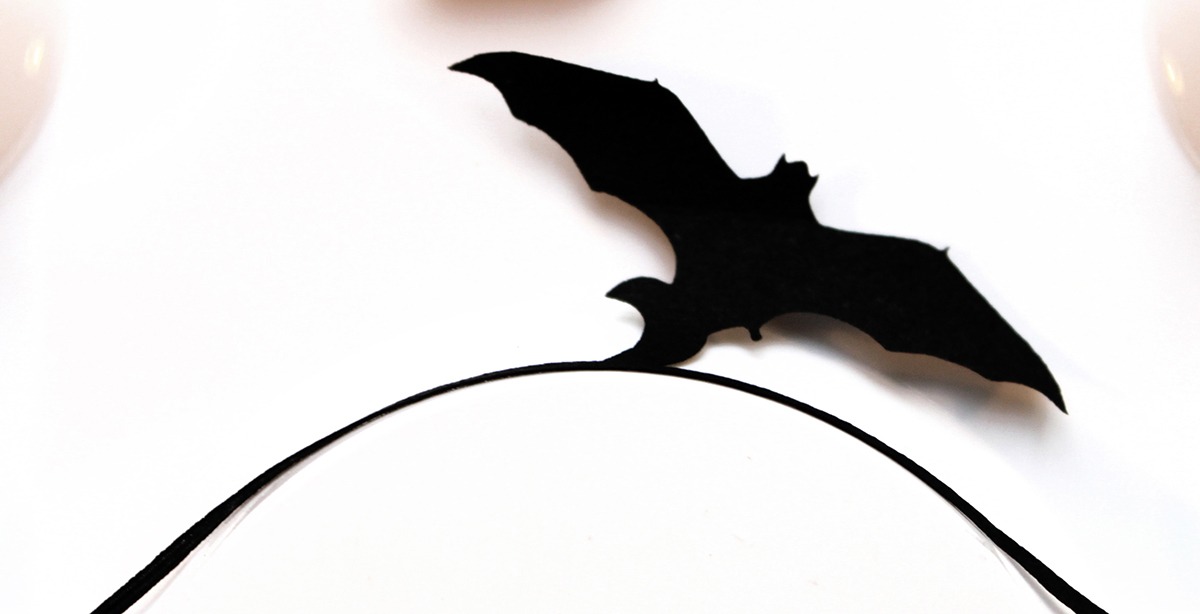 Papier-Wimpern, Fledermaus - schwarz 
