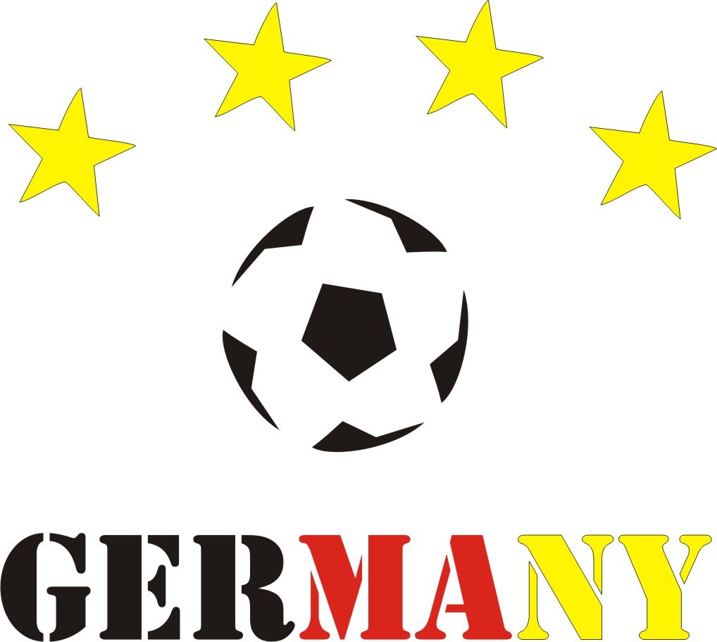 Selbstklebe Schablonen Set 4 Sterne Deutschland Vorlagen zum Ausmalen