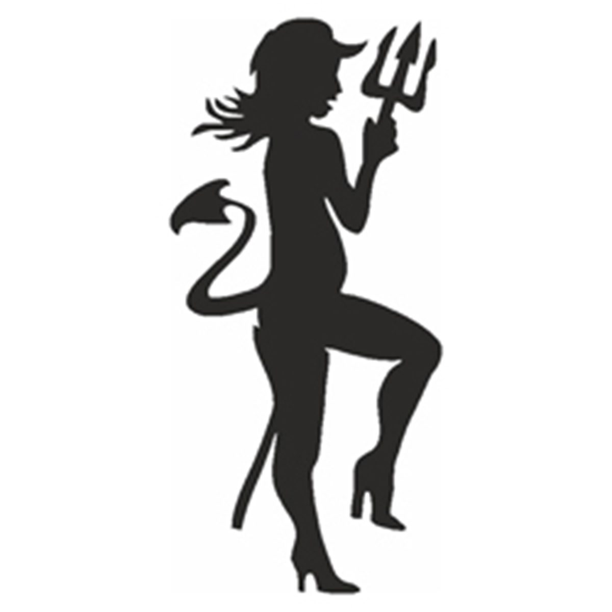 Selbstklebe Schablone - Teufelin 