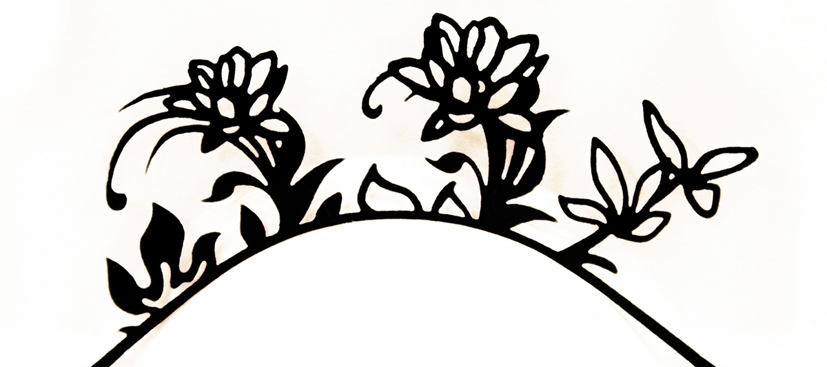 Papier-Wimpern, Flower Power - schwarz 