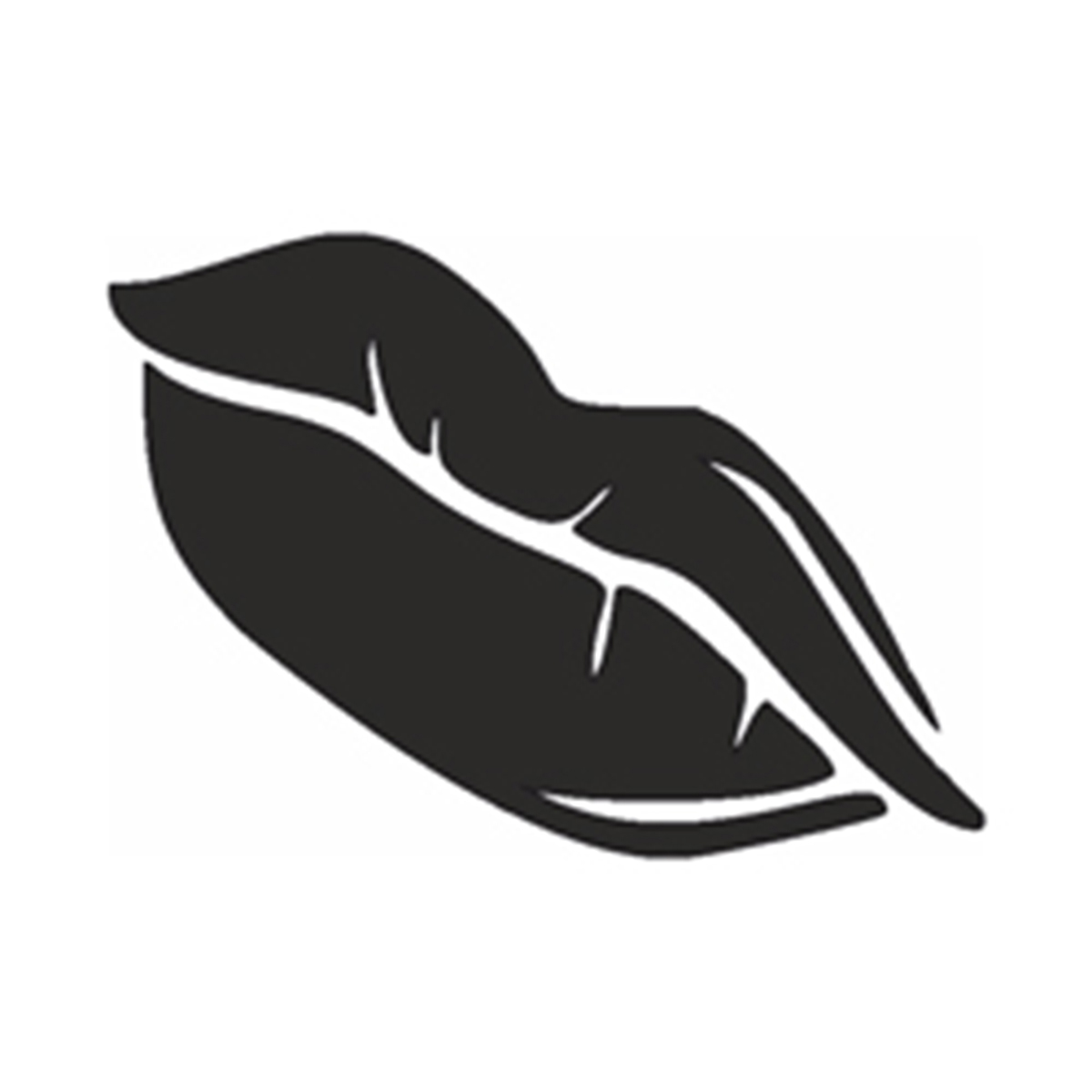 Selbstklebe Schablone - Lips Vorlage zum Ausmalen