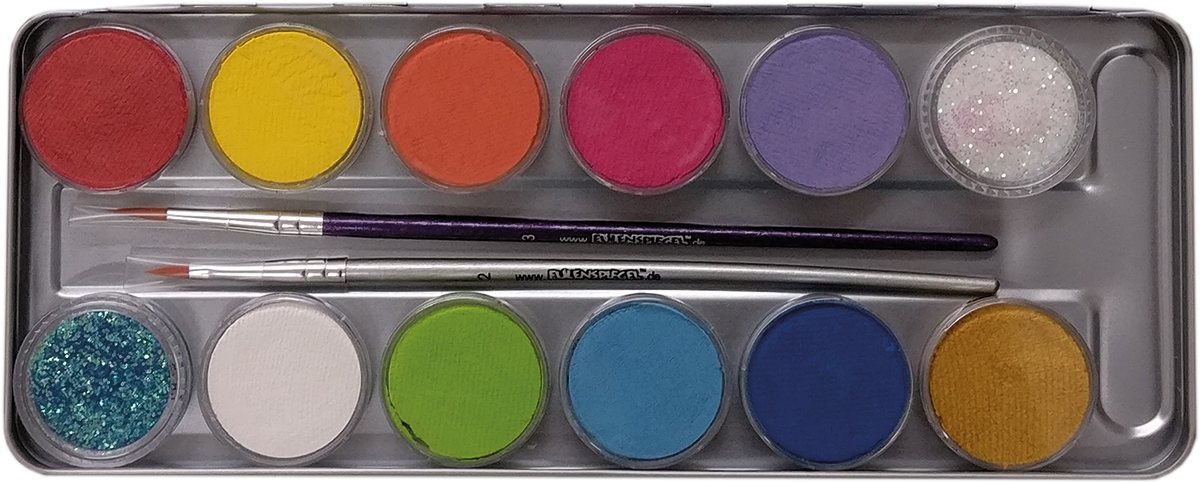 EisPrincess Metall-Palette im Metalletui und 2 Profi-Pinsel