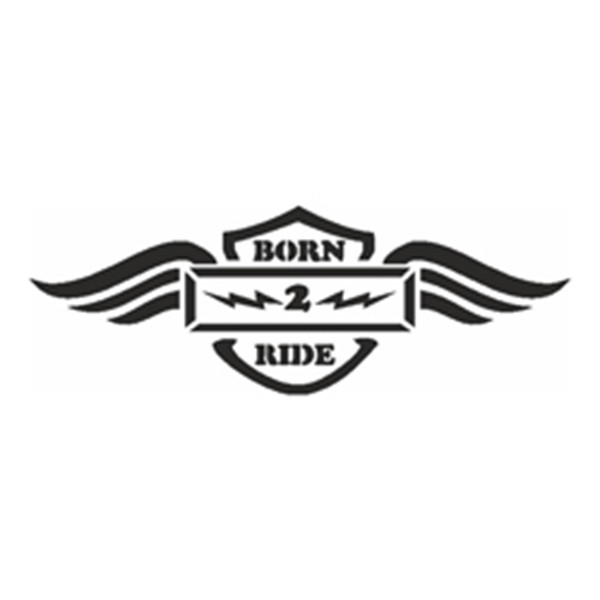 Selbstklebe Schablone - Born 2 Ride